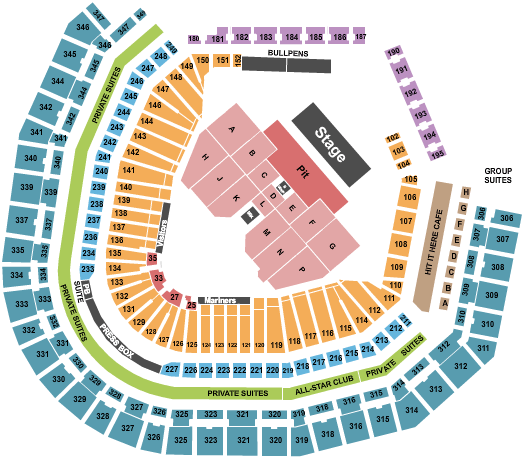 T-Mobile Park Hozier Seating Chart